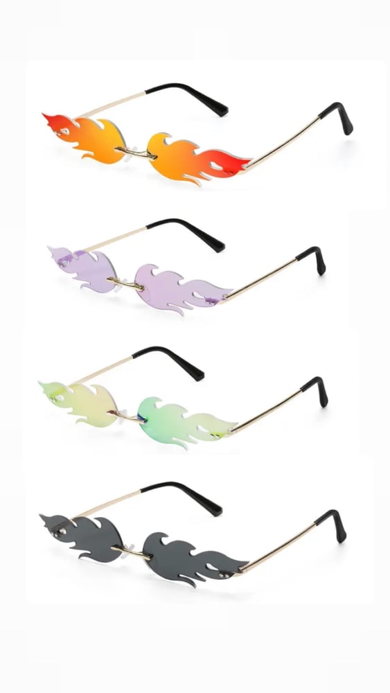 Image of Rimless flame sunglasses