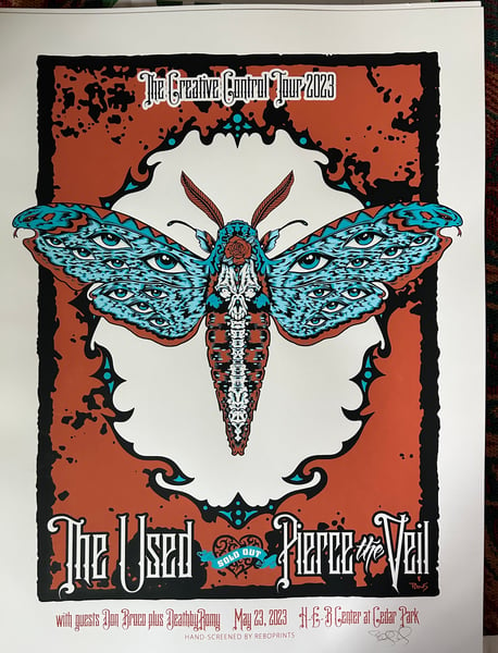 Image of The Used & Pierce The Veil, Creative Control Tour 2023 poster