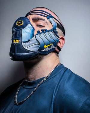 Image of SNEAKER MASK / AMP / BLUE SILVER YELLOW