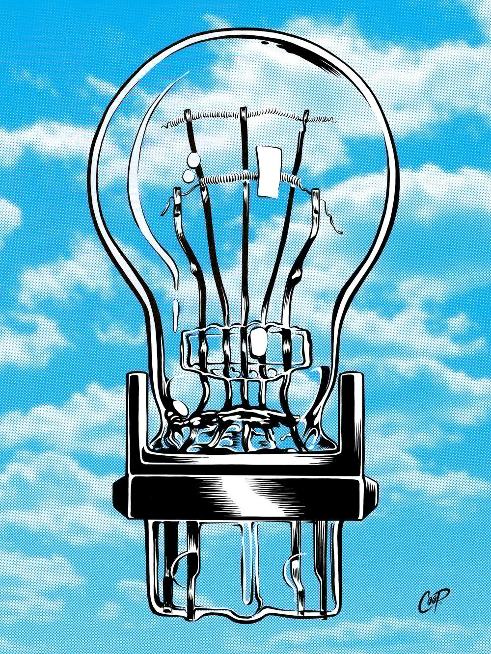 Image of BULB (Magritte Version) Silkscreen Print