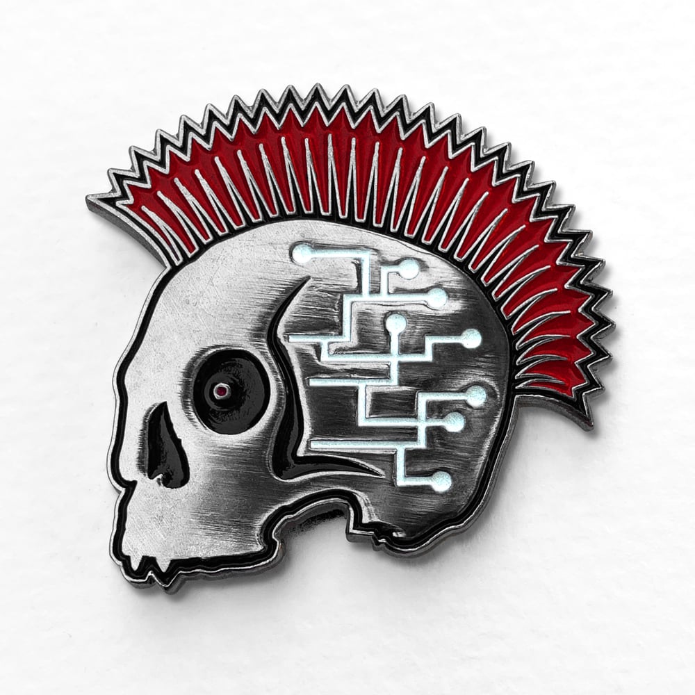 Image of High Tech Low Life Pin - RED