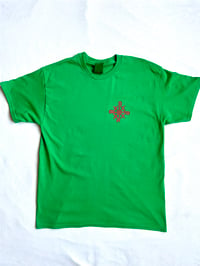 Image of all over here tee in green 