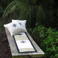 Image 5 of Pā o te Hā 'Rima' cushion in Natural linen