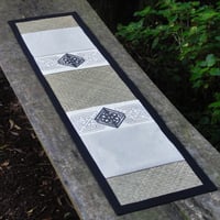 Image 1 of Pā o te Hā 'Toru' Table runner in Natural linen