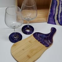 Image 3 of Amethyst Blast Geode Wine Box Set