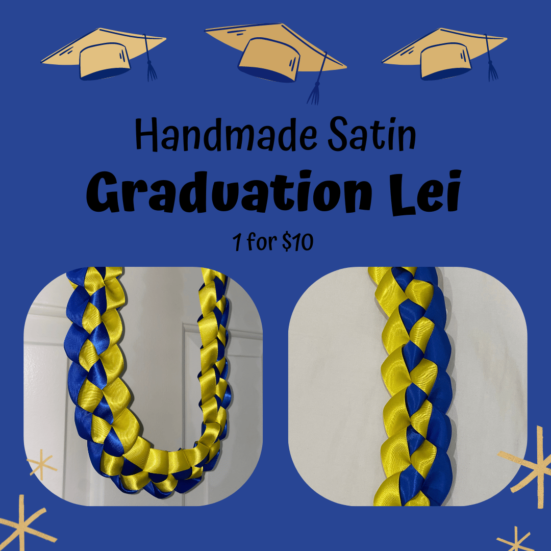 handmade satin graduation lei