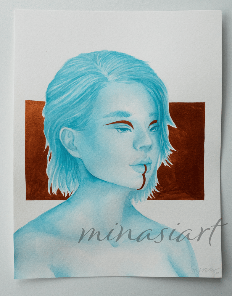 Monochrome Portrait Senegal Blue