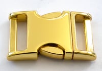 Image 1 of Highly Polished Gold Side Release Buckle - Zinc Max