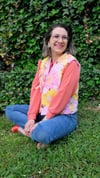 Gilet sans manches reversible & upcyclé Flower Power