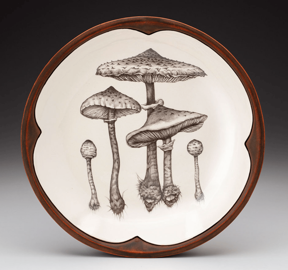 Image of Mushrooms Round Serving Platter