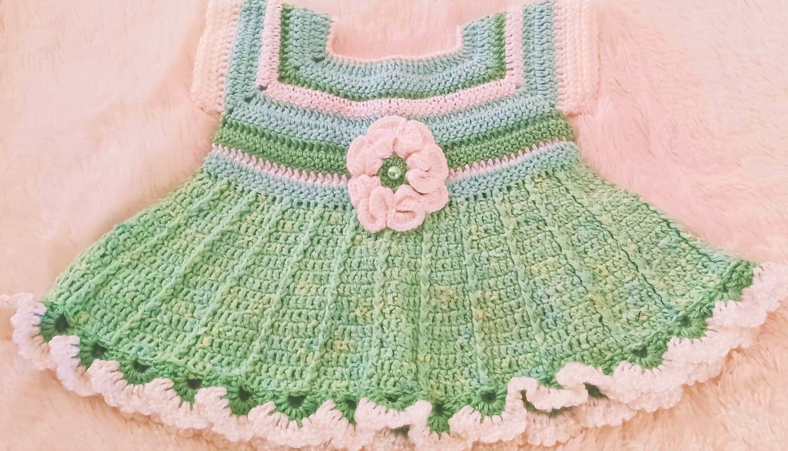 Easy Crochet Baby Dress Free Pattern, Cotton Candy Dress - Crochet Dreamz