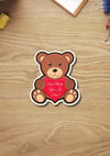 Funny Shit Bitch You Is Fine Sticker, Teddy Bear Sticker, Valentine Sticker, Stocking Stuffer, Gift