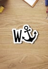 Funny Wanker Sticker, W-Anchor Sticker, Pun Sticker,  Snarky Sticker, Stocking Stuffer, Gift