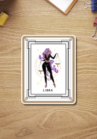 Image 1 of Libra Sticker, Zodiac Sign Sticker, Horoscope, Libra Gift, Libra Queen