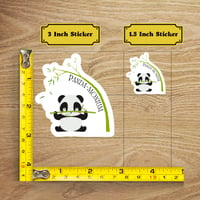 Image 2 of Funny Panda-Monium Sticker, Panda Sticker, Stocking Stuffer, Gift