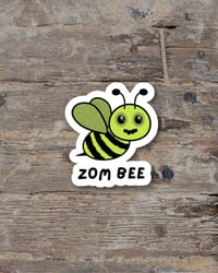 Image 1 of Zom-Bee Halloween Sticker, Bee Sticker
