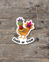 Chick or Treat Halloween Sticker, Chicken Sticker