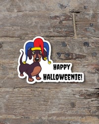 Image 1 of Happy Halloweenie Halloween Sticker