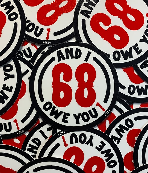 Image of 68 Sticker
