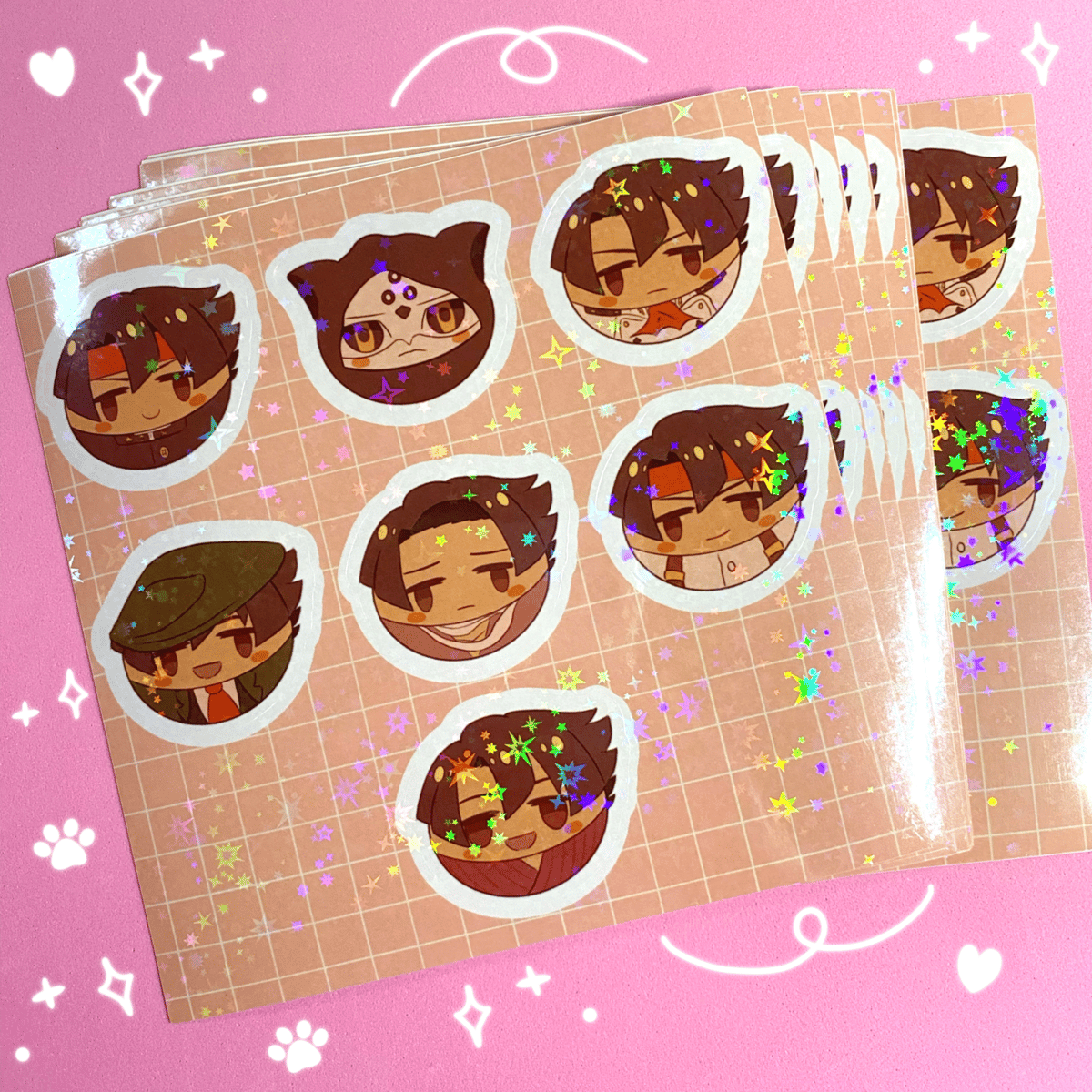 The great ace attorney kazuma sticker sheet | dalal__arts