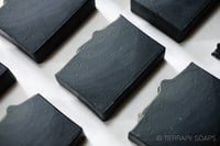 Image 1 of Black Activated Charcoal Lump of Coal Vegan Bar Soap | Scent: Rosemary Sage