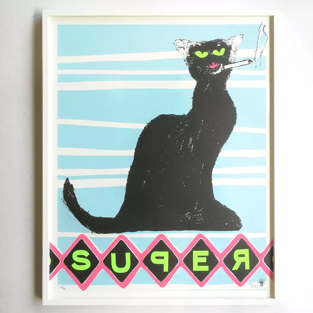 "SUꟼEЯ CAT"<br>(art-print)