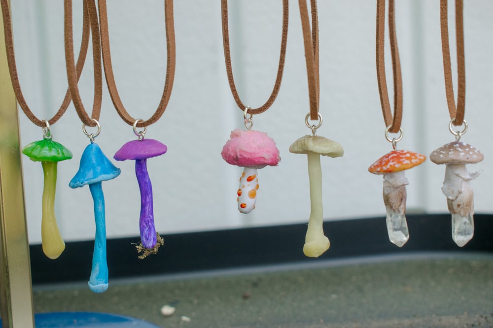 Image of Amethyst Deceiver Mushroom Necklace