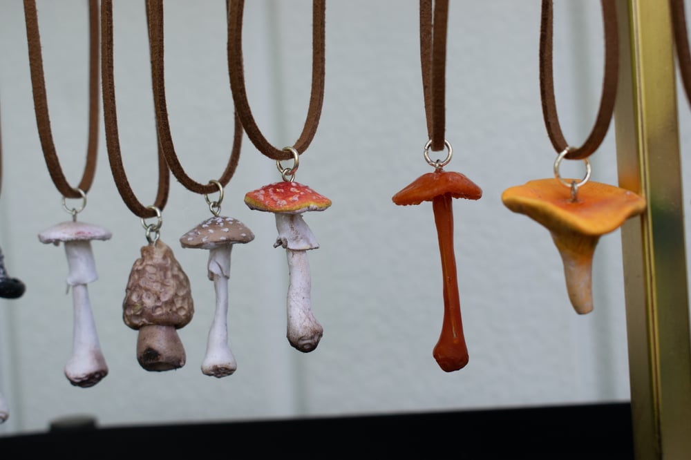 Image of Morel Mushroom Necklace