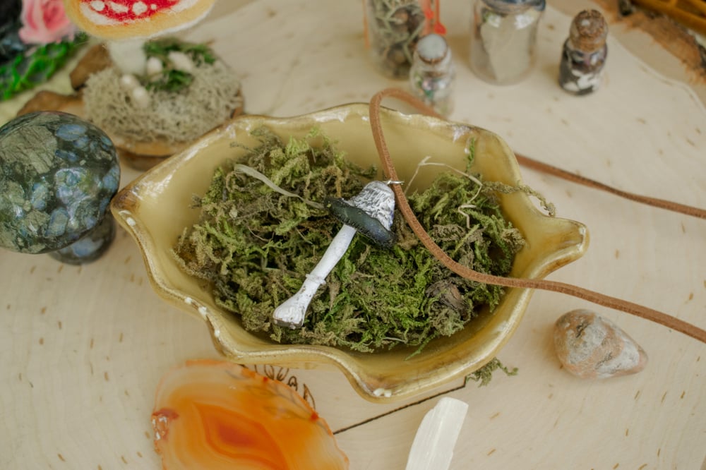 Image of Shaggy Mane Mushroom Necklace