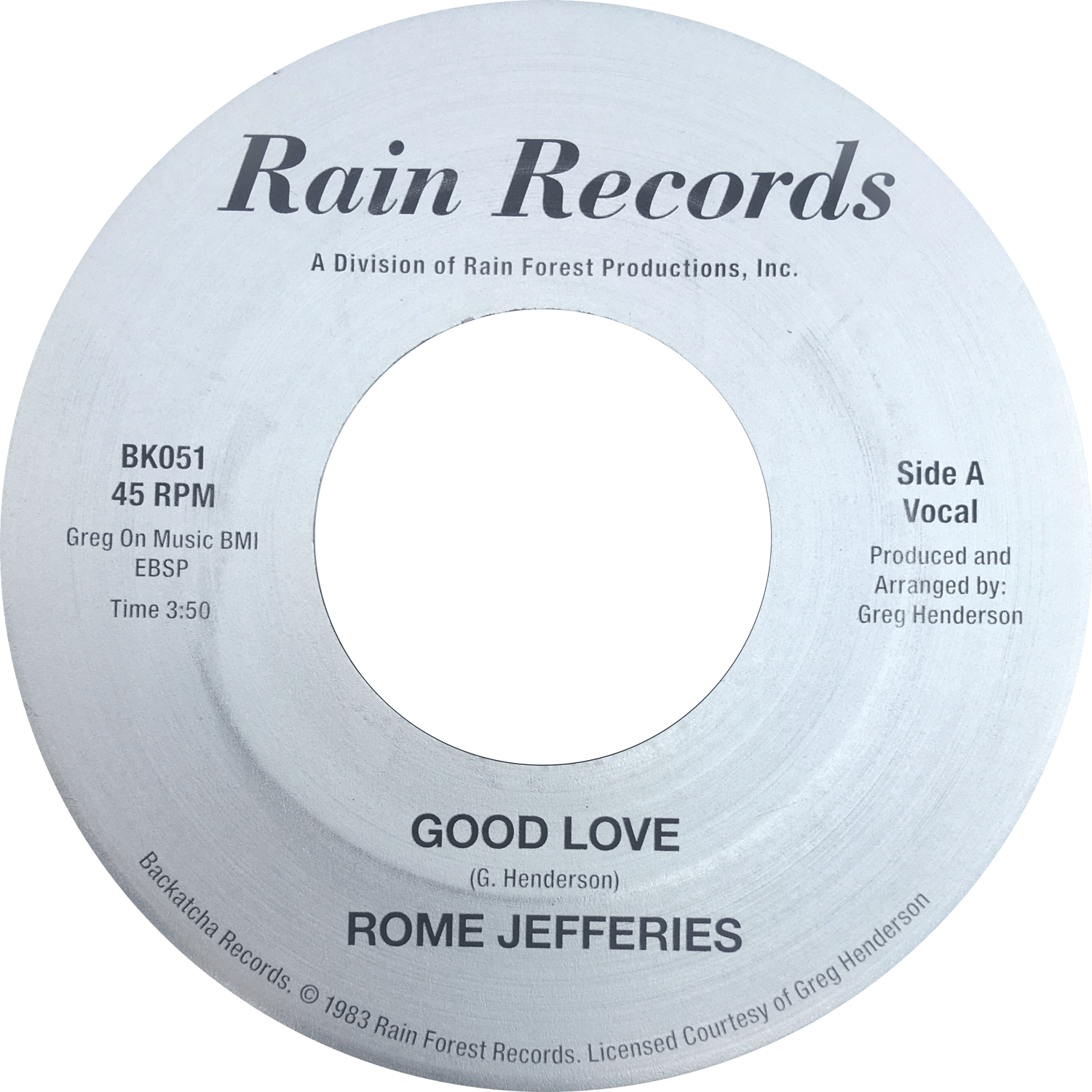 Image of Rome Jefferies - Good Love 45
