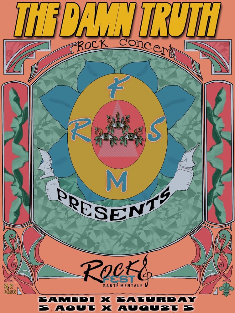 Image of Rockfest Pour La Sante Mentale 11x17 Concert Poster (autographed)