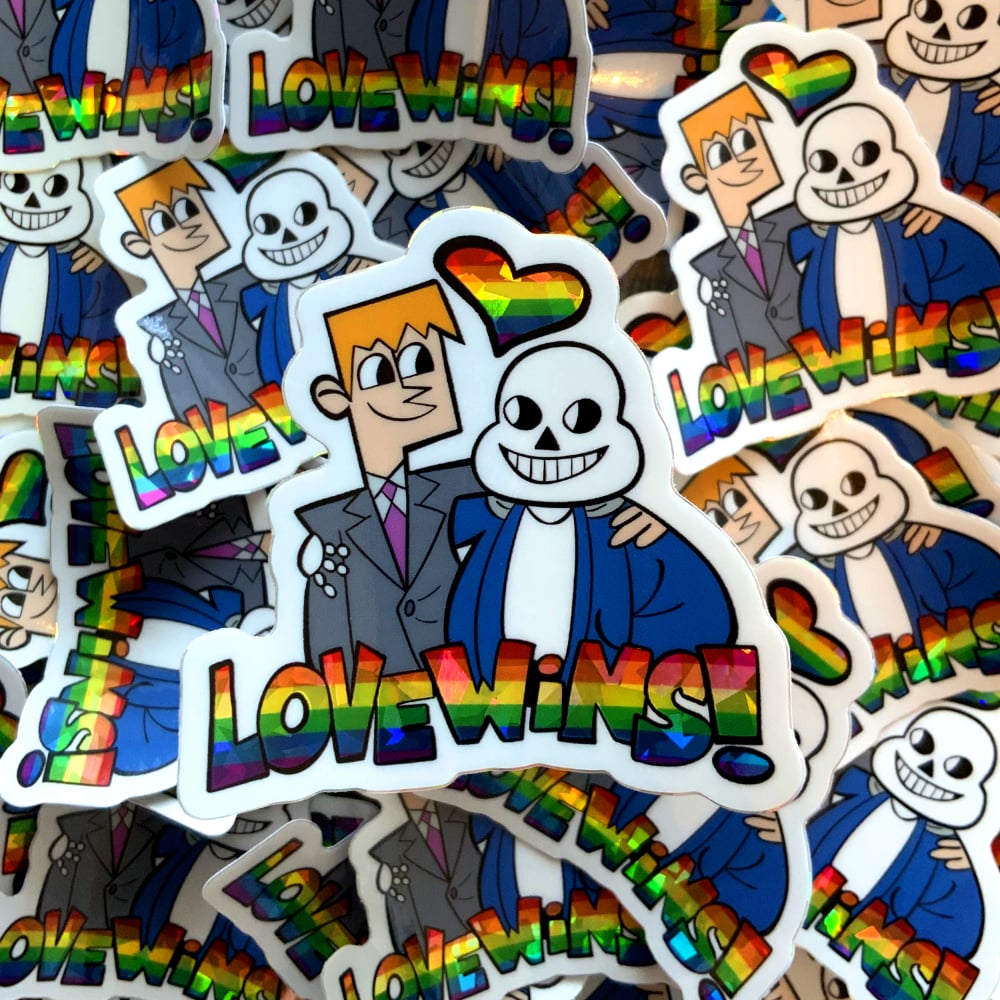 Image of Sans/Reigen Love Wins Sticker