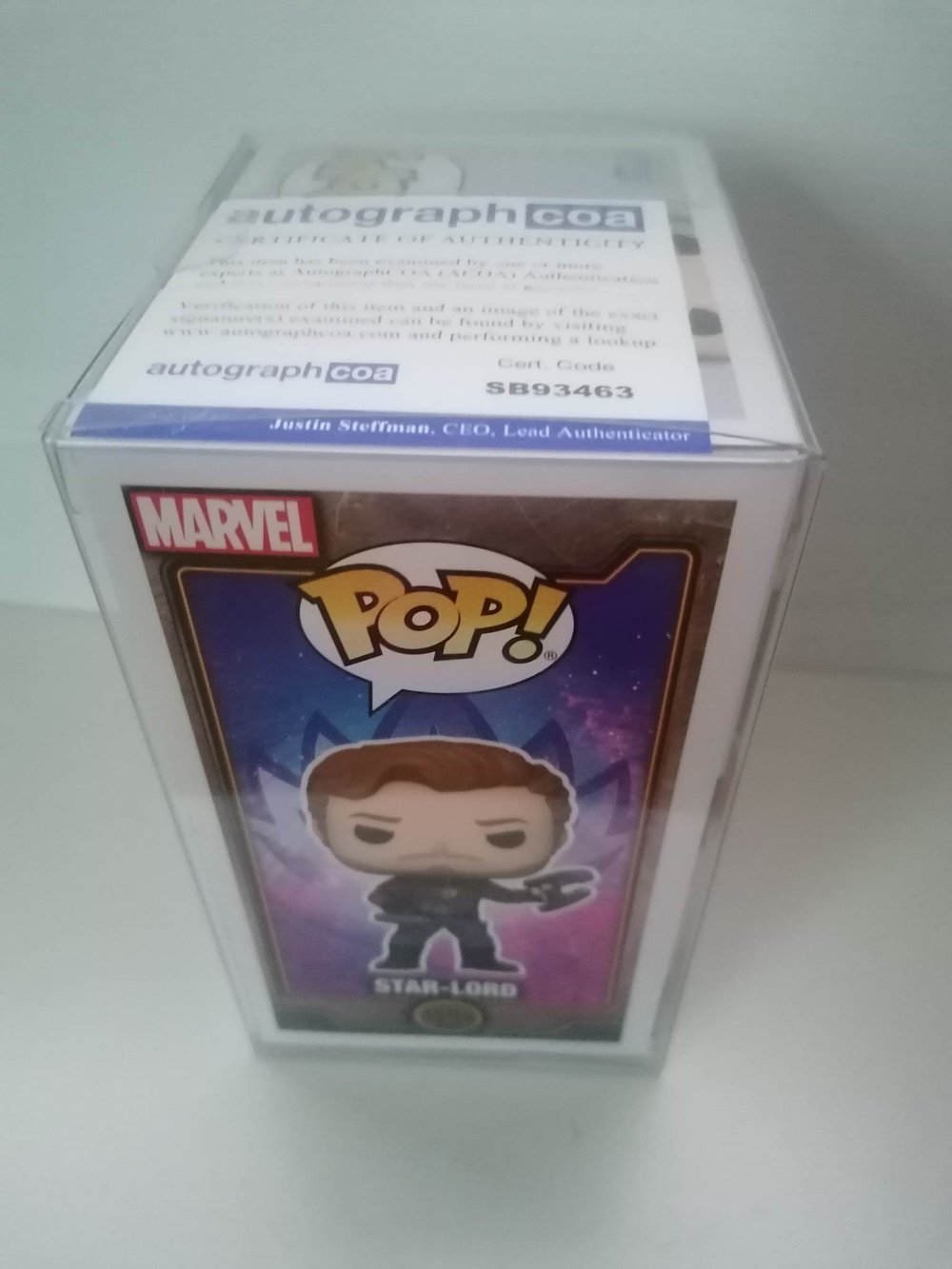 Chris Pratt Star-Lord Guardians of the Galaxy 3 Signed Funko pop