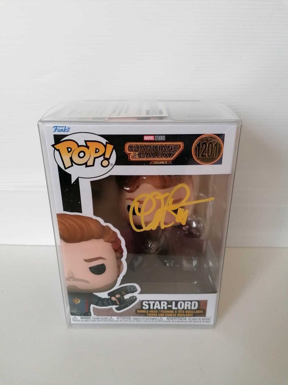 Chris Pratt Star-Lord Guardians of the Galaxy 3 Signed Funko pop