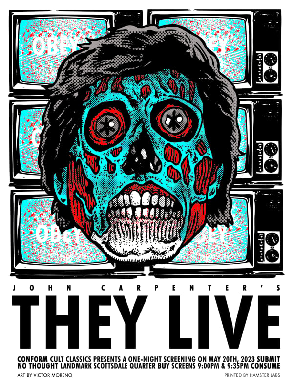 THEY LIVE - 18 X 24 Limited Edition Screenprinted Movie Poster