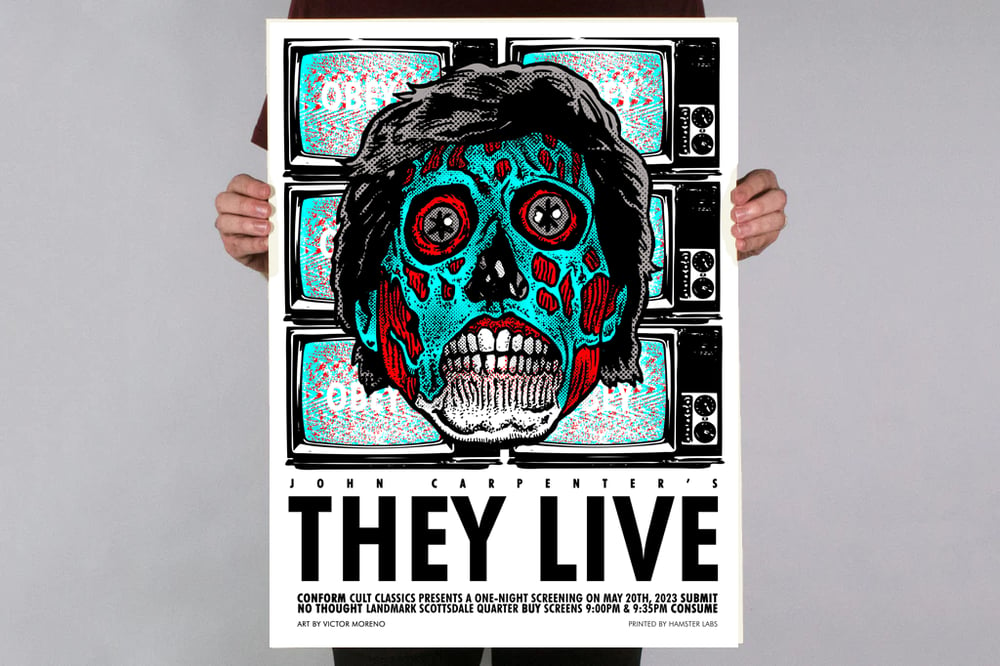 THEY LIVE - 18 X 24 Limited Edition Screenprinted Movie Poster