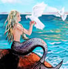 Mermaid with Dove print