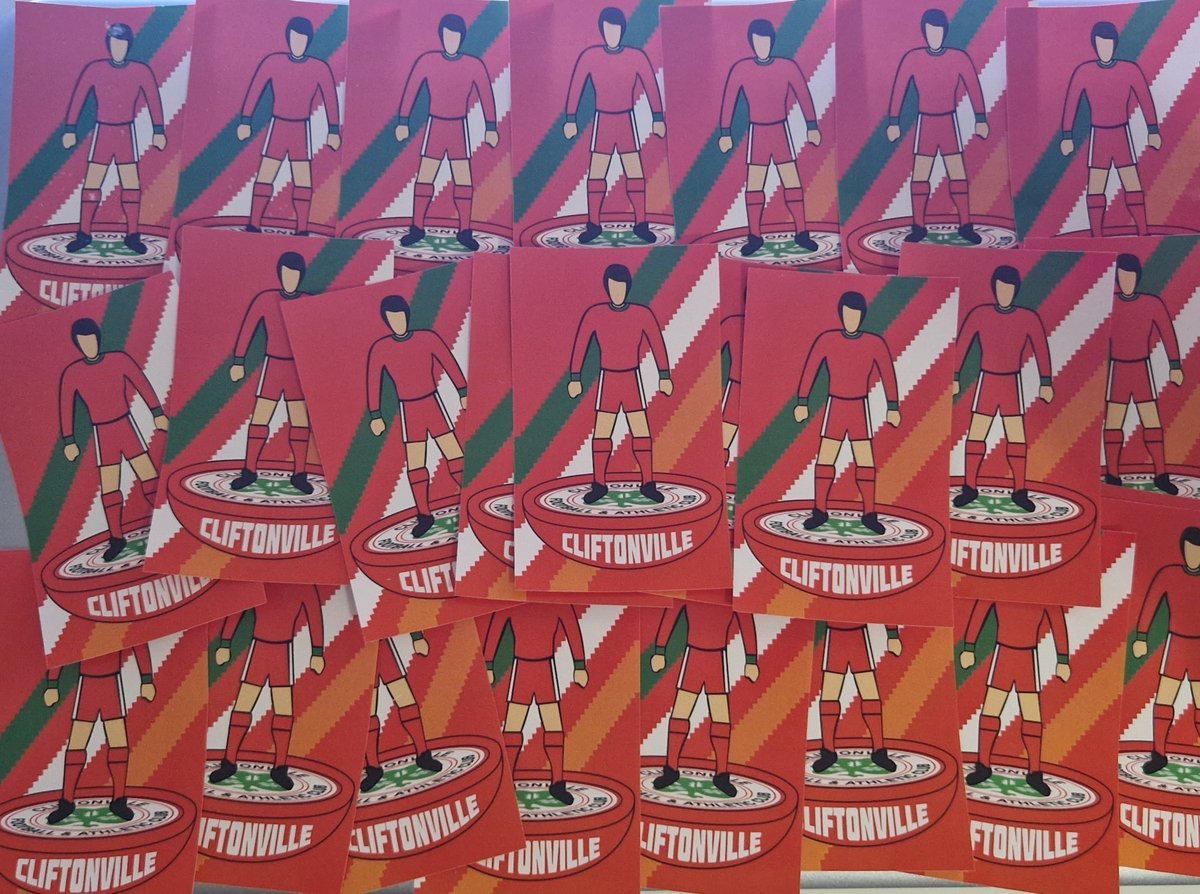 Pack of 25 10x6cm Cliftonville Football/Ultras Stickers.