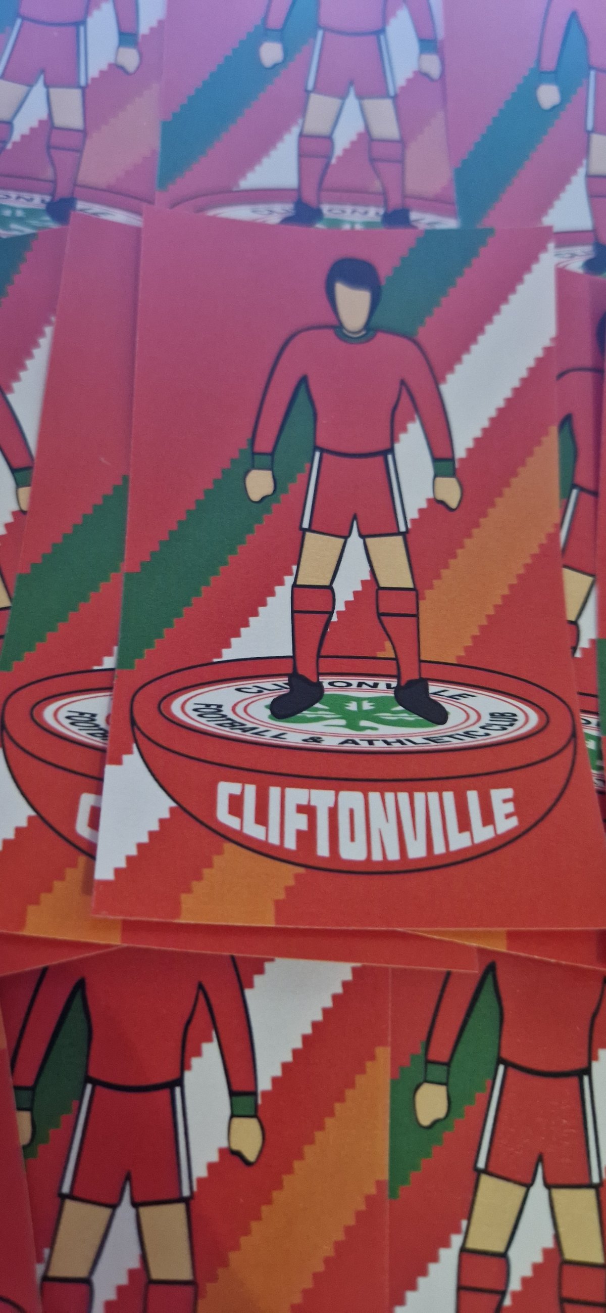 Pack of 25 10x6cm Cliftonville Football/Ultras Stickers.