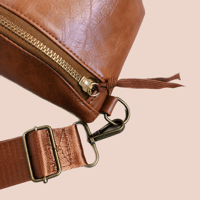 Image 2 of Vinyl Belt Bag | Camel