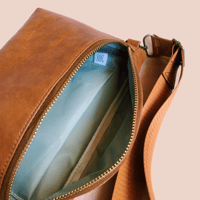 Image 3 of Vinyl Belt Bag | Camel