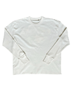 t-shirt manche longue gaufré naturel + blanc