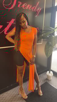 Image 5 of TIED TO FASHION ORANGE TOP