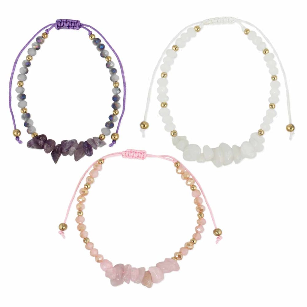 Image of Natural Class Stone Chip Pull Bracelet