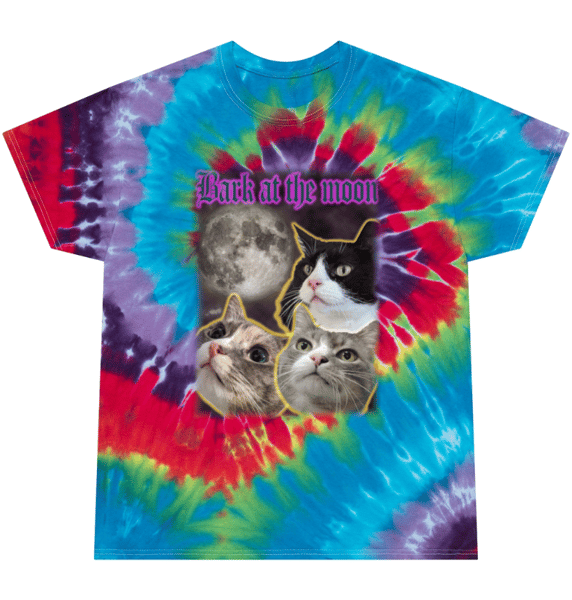 Image of Moon Cats! Tie Dye! (Order through Printify)