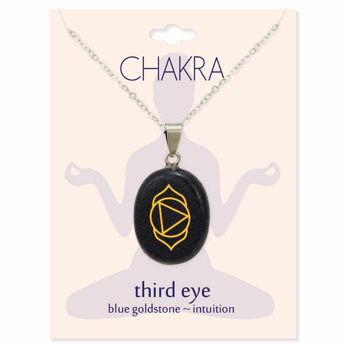 Third Eye (Brow) Chakra Necklace in Sterling Silver on 1mm Bead Chain,  #6718 (16 Inches) - Walmart.com