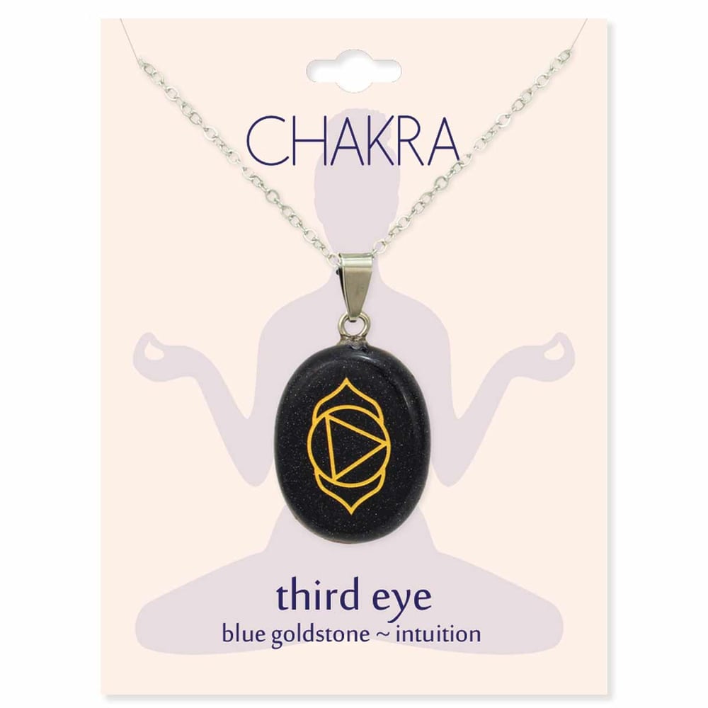 Image of Eye Chakra Symbol Goldstone Necklace