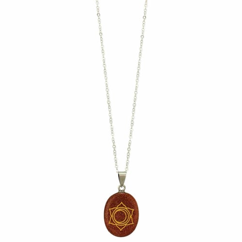 Image of Sacral Chakra Symbol Goldstone Necklace