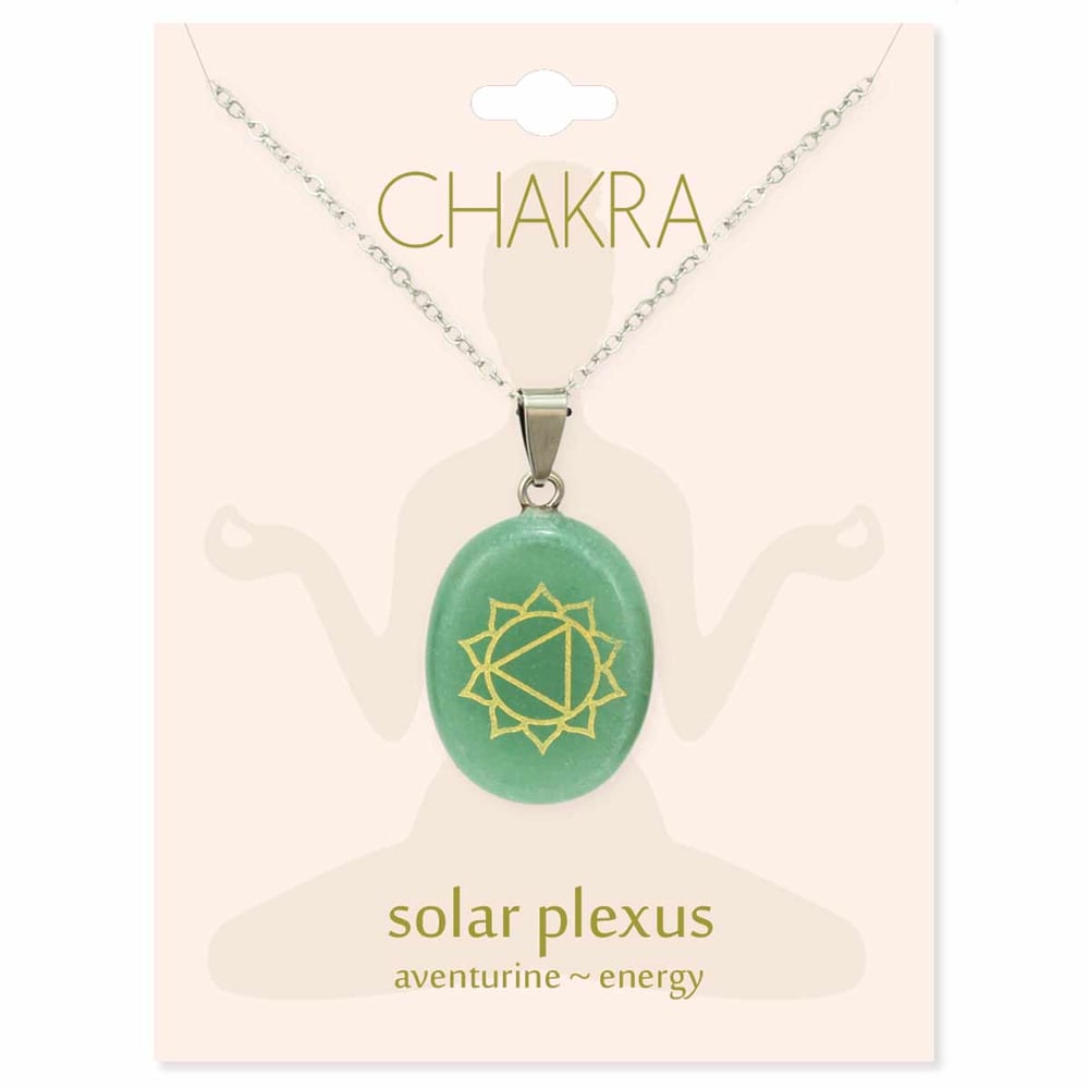 Image of Solar Plexus Chakra Symbol Aventurine Necklace