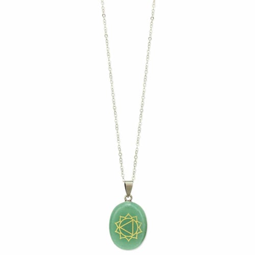 Image of Solar Plexus Chakra Symbol Aventurine Necklace